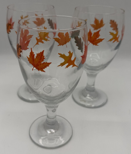Vintage libbey autumn fall - autumn,